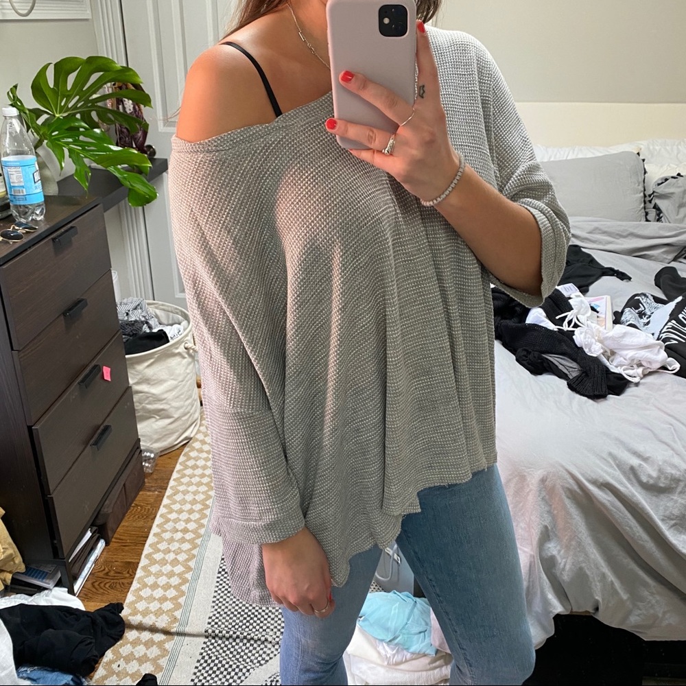 Free People Open Back Shirt